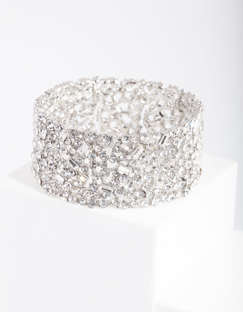 Silver Gem Embellished Bracelet