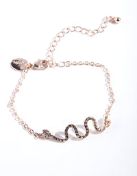 Rose Gold Diamante Snake Bracelet - link has visual effect only