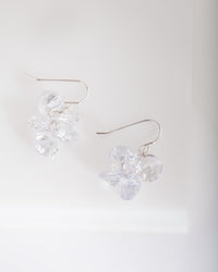 Silver Cubic Zirconia Cluster Earrings - link has visual effect only
