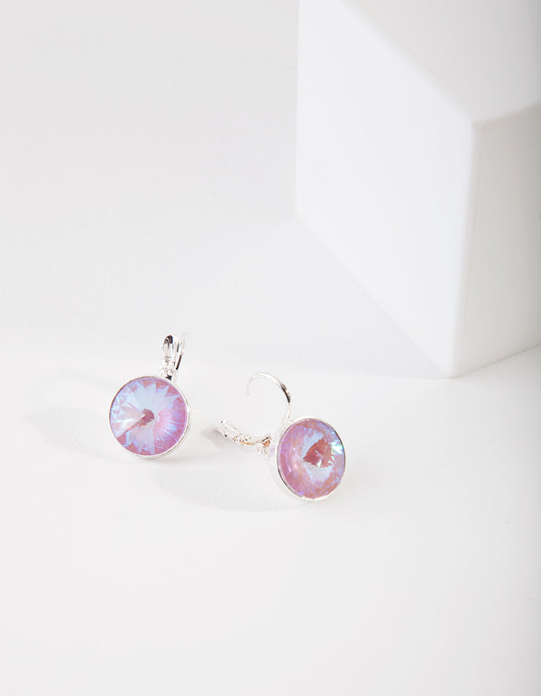 Pink Diamond Simulant Drop Earrings