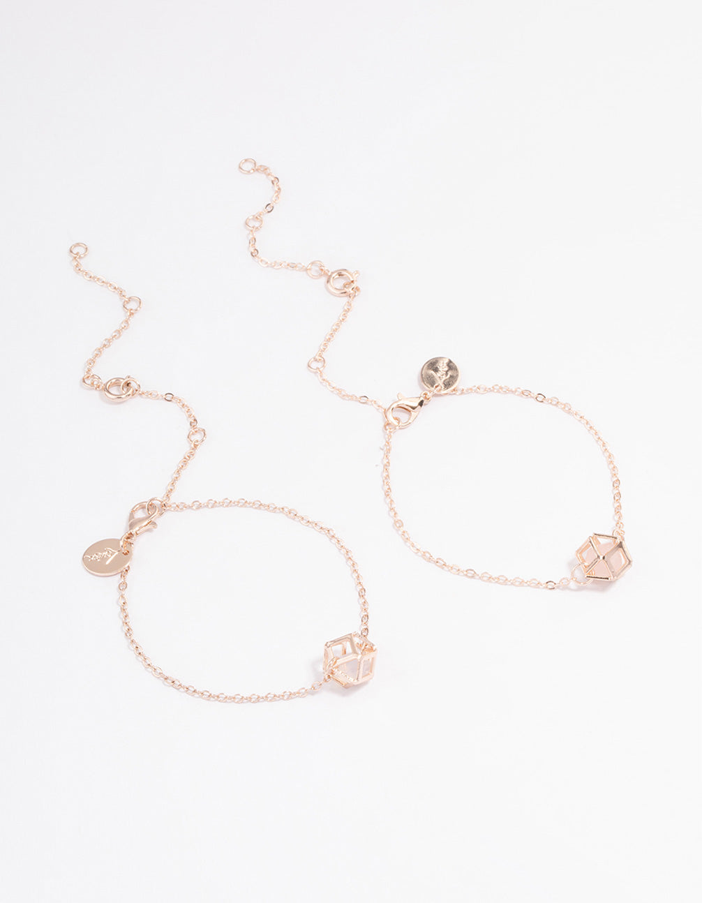 Rose Gold Semi Precious Shaker Bracelet Pack