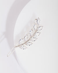 Diamante Cubic Zirconia Leaf Clip - link has visual effect only