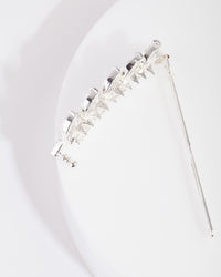 Diamante Cubic Zirconia Leaf Clip - link has visual effect only