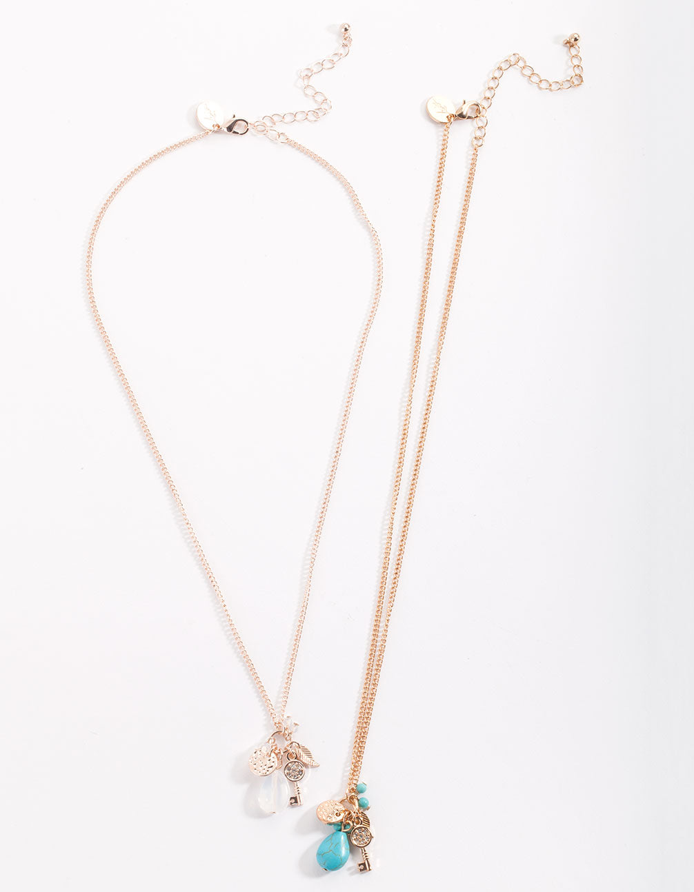 Semi Precious Gem Cluster Necklace Pack