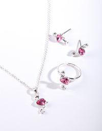 Kids Crystal Flamingo Jewellery Set - link has visual effect only