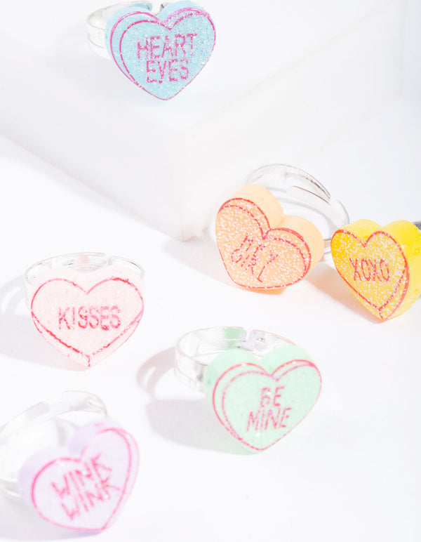 KIDS1 SS WORD HEARTS 6PK RG