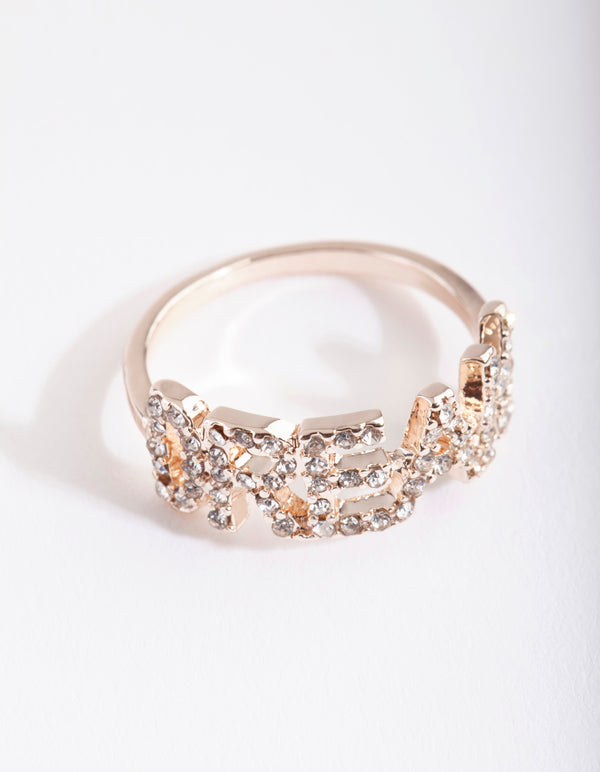 Rose Gold Diamante Dream Ring