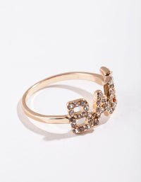 Gold Diamante Babe Ring - link has visual effect only