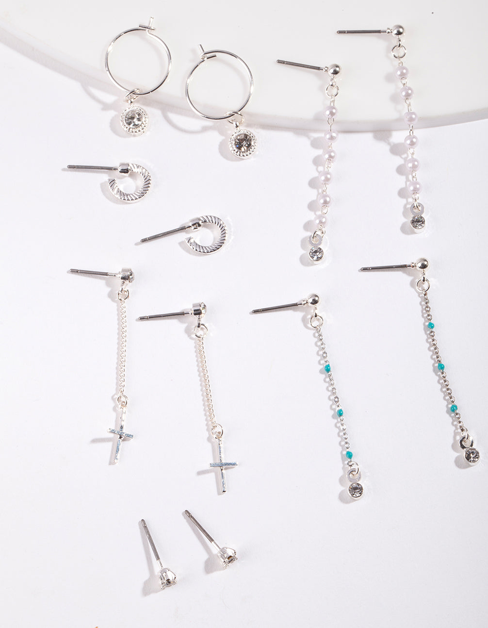 Silver Delicate Earring 6-Pack