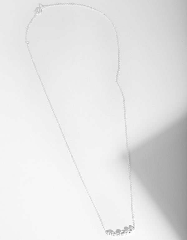 Sterling Silver Graduating Bead Necklace