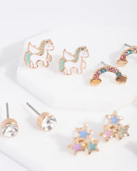 Kids Rainbow Stud Earring 6-Pack - link has visual effect only