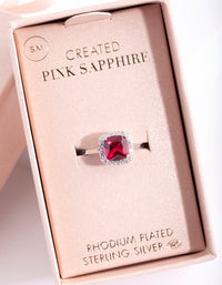 CG ST RH RUBY SQR HALO RG - link has visual effect only