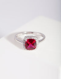 CG ST RH RUBY SQR HALO RG - link has visual effect only