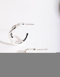 Silver Small Knot Hoop Earrings - link has visual effect only