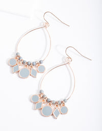 Rose Gold Beaded Hoop Earrings - link has visual effect only