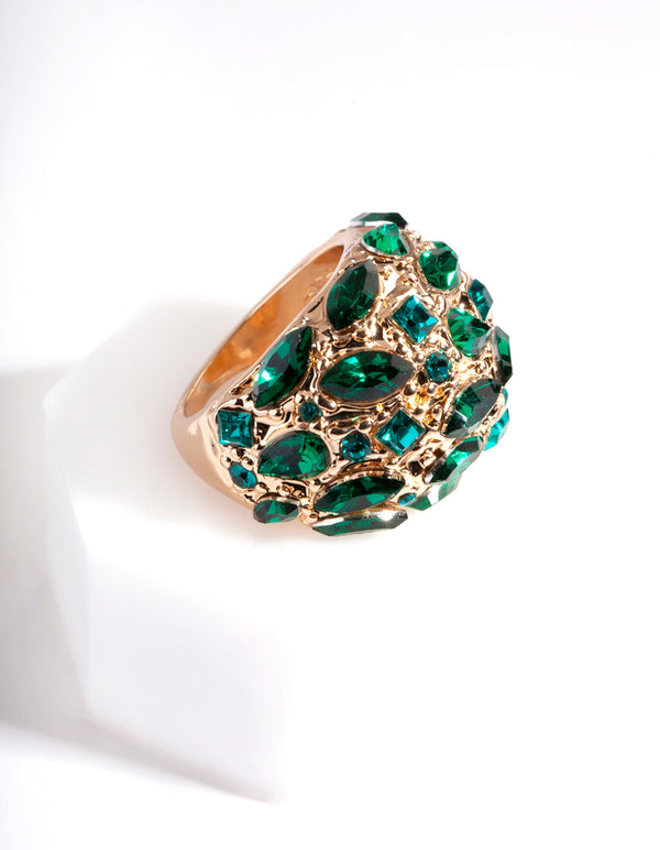 Green Gem Crater Bubble Ring