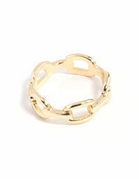 Gold Fine Chain Ring - link has visual effect only