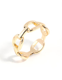 Gold Fine Chain Ring - link has visual effect only