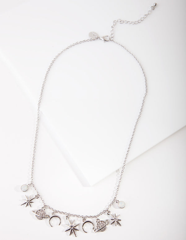 Silver Celestial Charm Necklace