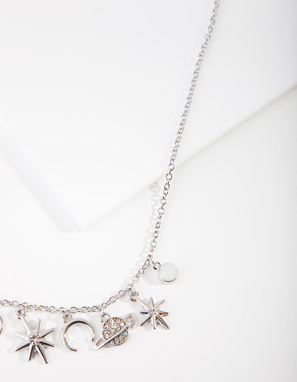 Silver Celestial Charm Necklace