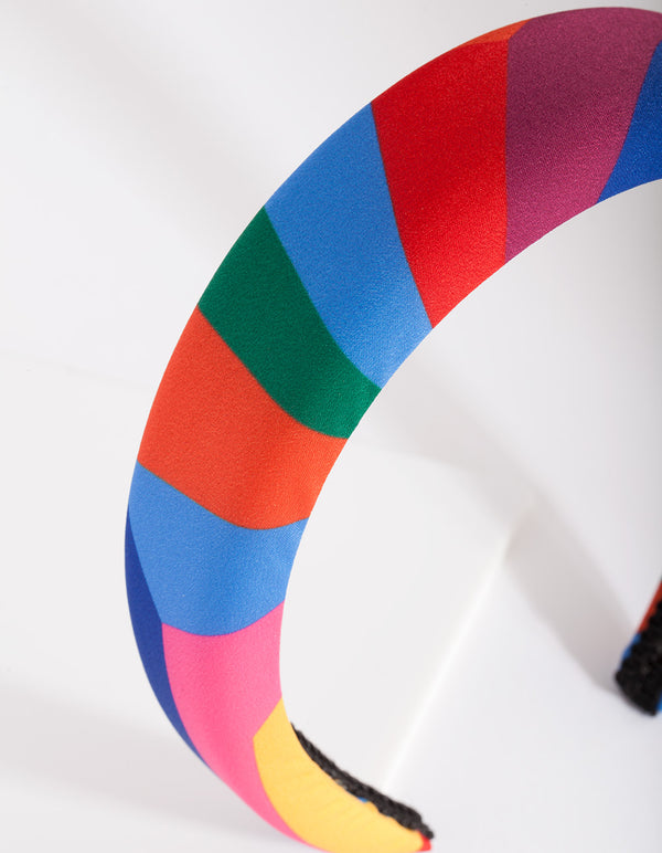 Multicoloured Bright Padded Fabric Headband