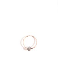 Rose Gold Plated Diamante Nose Ring - link has visual effect only