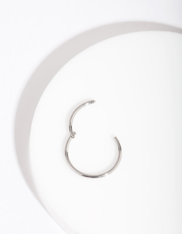 Surgical Steel Fine Clicker Earring 10 mm