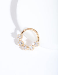 Gold Cubic Zirconia Star Clicker Earring - link has visual effect only