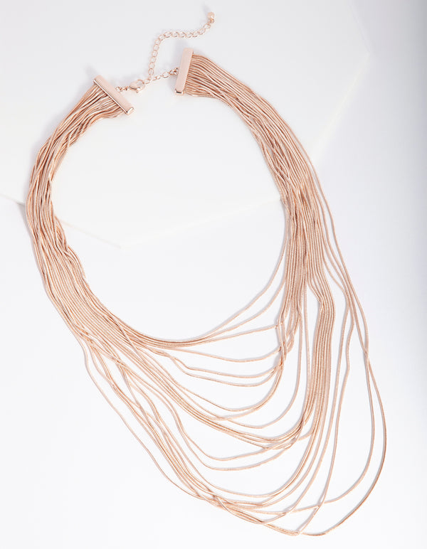 Rose Gold Drape Cutchain Necklace