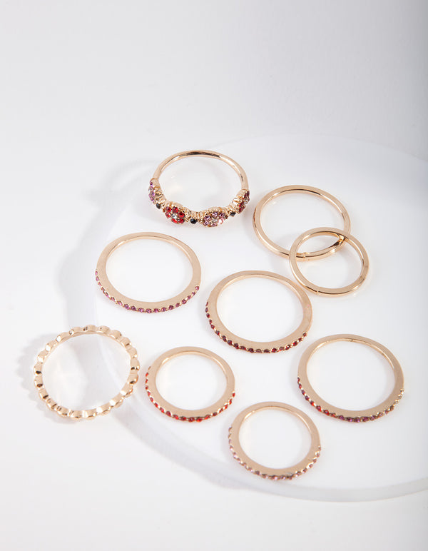 RED SG FLRL DIA BND 8X3PK RG