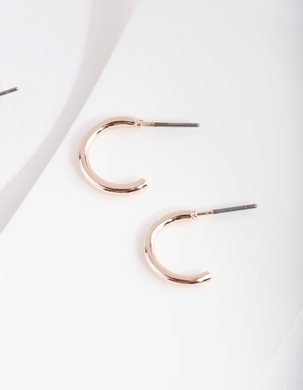 Mixed Metal 10mm Hoop Earring Pack