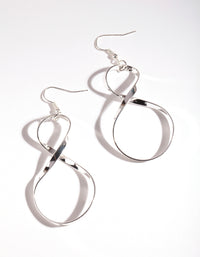 Silver Twisted Drop Earrings - link has visual effect only