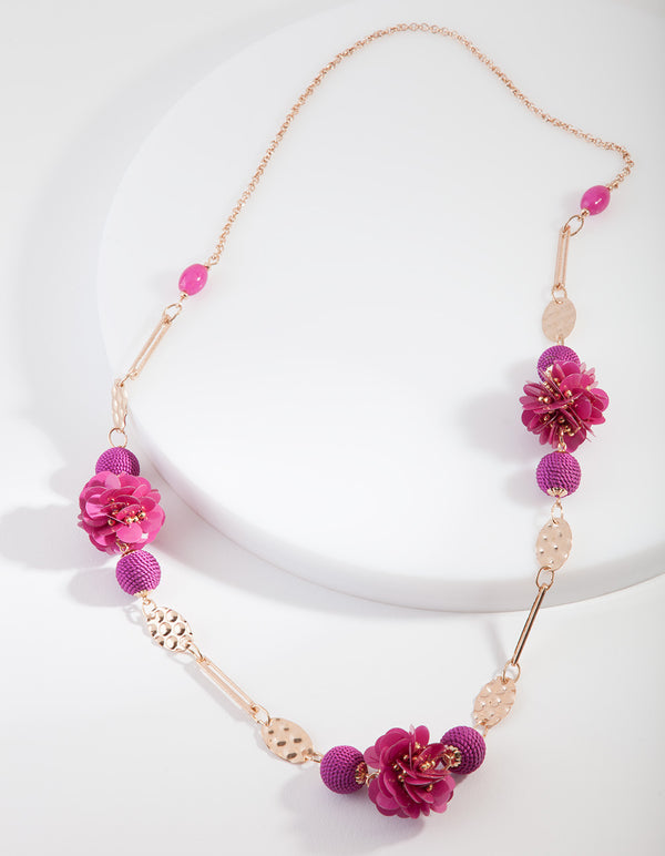 Red Sequin Bead Necklace