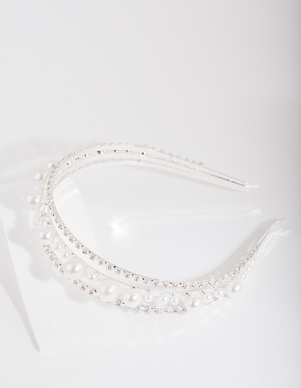 Triple Row Pearl & Diamante Headband