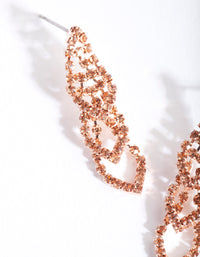 Rose Gold Mini Graduating Loop Cupchain Earrings - link has visual effect only