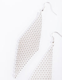 Silver Net Chain Earrings - link has visual effect only