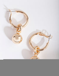 Gold Chunky Ball Hoop Earrings - link has visual effect only