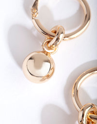 Gold Chunky Ball Hoop Earrings - link has visual effect only