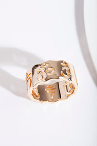 Gold Cut Out Chakra Band Ring - link has visual effect only