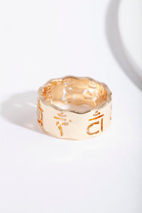 Gold Cut Out Chakra Band Ring - link has visual effect only