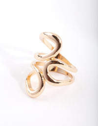 Gold Open Swirl Ring - link has visual effect only