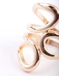 Gold Open Swirl Ring - link has visual effect only