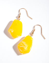 Gold Acrylic Geo Drop Earrings - link has visual effect only