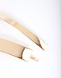 Gold Smooth Bar Hair Clip Pack - link has visual effect only