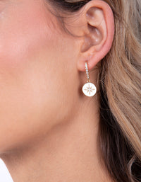 Gold Plated Diamante Starburst Drop Earrings - link has visual effect only