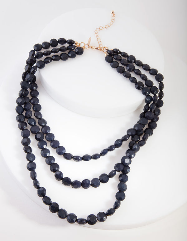 EVNK BD 3ROW FACET BEADED NL