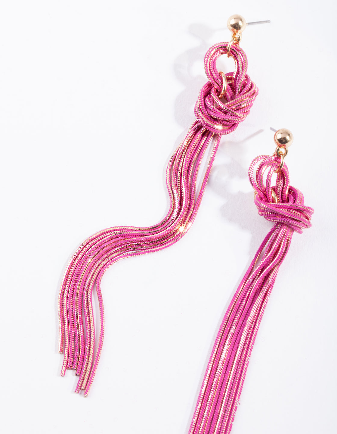 Gold Cutchain Knot Earrings