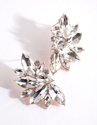 Rose Gold Statement Gem Stud Earrings - link has visual effect only