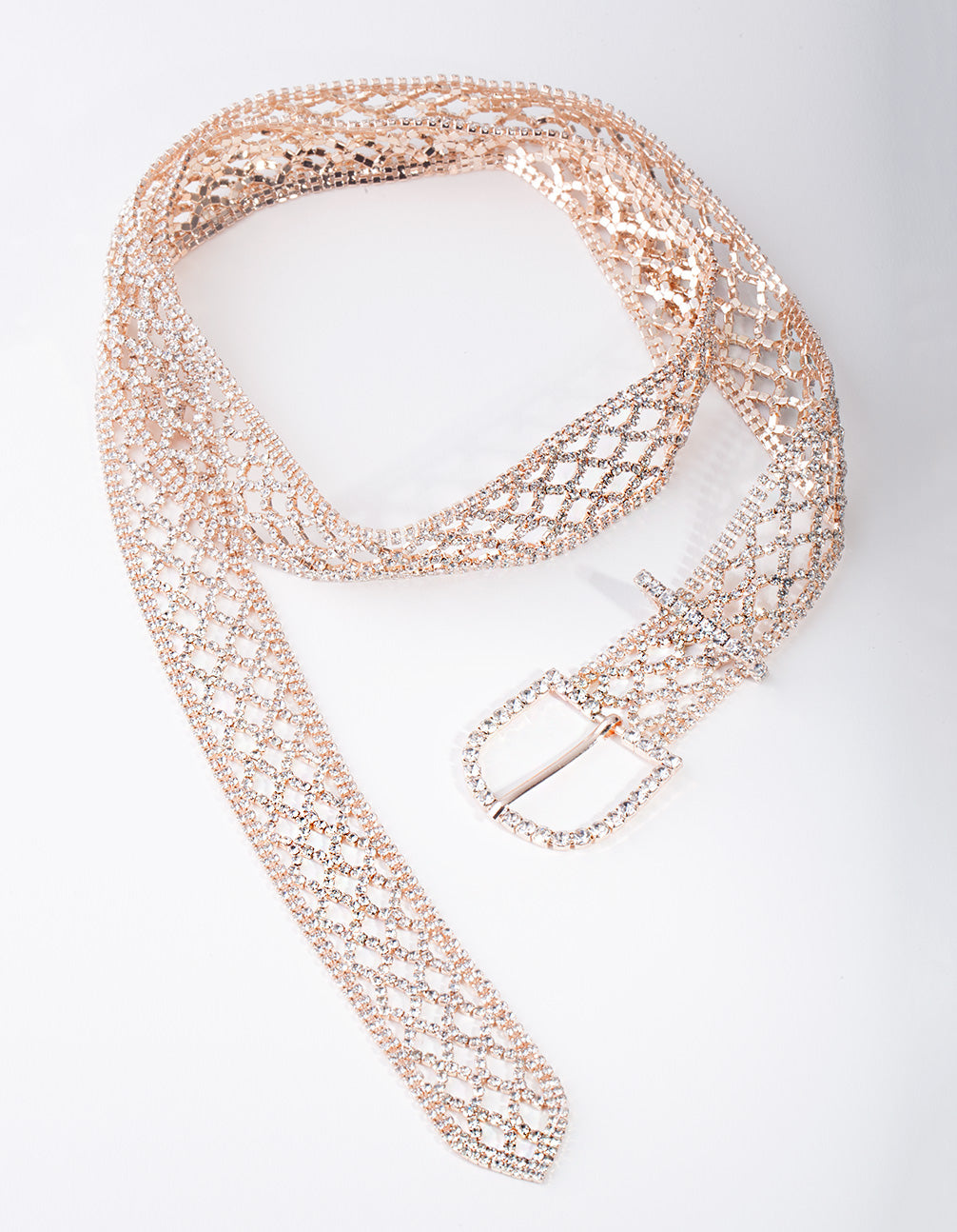Rose Gold Filigree Diamante Belt