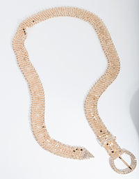Gold Round Diamante Belt - link has visual effect only